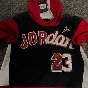 Jordan Kids Red and Black Hoodie
